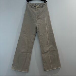 Zara Beige High-Waist Trousers